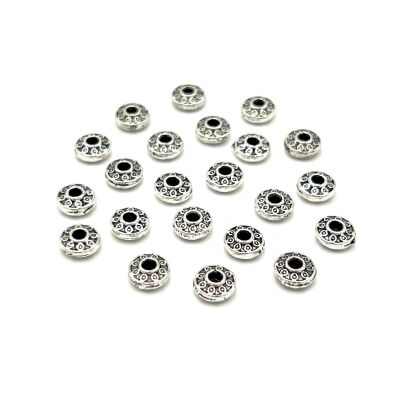 6.5 mm TESBİH ARA MALZEMESİ, ZAMAK DÖKÜM, BOYALI GÜMÜŞ KAPLAMA - 1