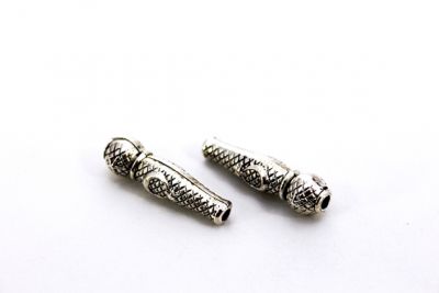 8.5x29 mm AY YILDIZ DESENLİ TESBİH İMAMESİ, ZAMAK DÖKÜM, NİKEL KAPLAMA - 2