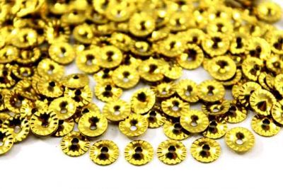 7 mm YUVARLAK ORTADAN DELİKLİ PUL, HAM PİRİNÇ #637H - 2