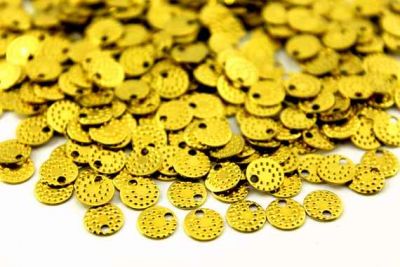 6,5 mm YUVARLAK TEK DELİK DESENLİ PUL, HAM PİRİNÇ #85H - 2