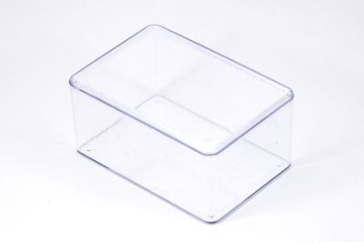 6.5x9.5 cm, YÜKSEKLİK : 4.5 cm, 5 ADET, KAPAKLI KÜP MALZEME KUTUSU, BONCUK KUTUSU, ŞEFFAF RENK - 3