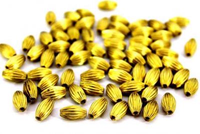 6x10 mm ÇİZGİLİ OVAL, HAM PRİNÇ #339H - 2