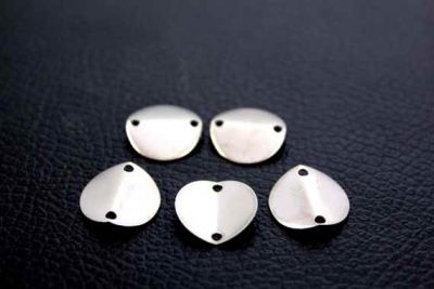 12 mm YUVARLAK ORTADAN EZİK ÇİFT DELİK PUL, NİKEL KAPLAMA PİRİNÇ #772N - 2