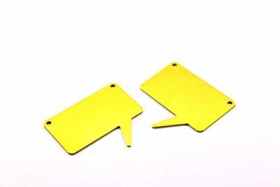 22x37 mm KARE DESENLİ KONUŞMA ÇERÇEVESİ PUL, HAM PİRİNÇ #968H - 2