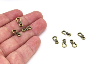 6x14 mm ANTİK SARI KAPLAMALI DÖKÜM PAPAĞAN KLİPS - 2