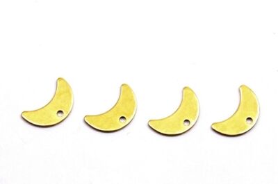 6x15 mm AY DESENLİ PUL, HAM PİRİNÇ #1808H - 2