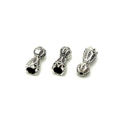 6x15 mm TESBİH İMAMESİ, ZAMAK DÖKÜM, BOYALI GÜMÜŞ KAPLAMA - 2