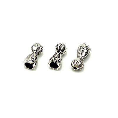 6x15 mm TESBİH İMAMESİ, ZAMAK DÖKÜM, BOYALI GÜMÜŞ KAPLAMA - 2