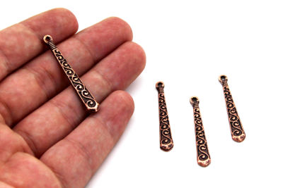 6x40 mm DESENLİ SALLANTI ZAMAK DÖKÜM, BAKIR RENK - 2