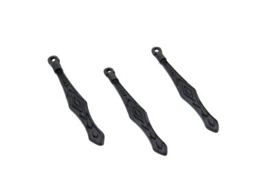 6x51 mm DESENLİ SALLANTI ZAMAK DÖKÜM, SİYAH RENK - 2