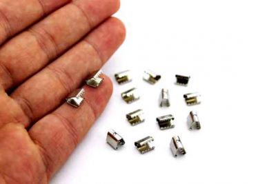 6x7 mm DİŞLİ SIKIŞTIRMA DELİKLİ, NİKEL KAPLAMA #233N-DELİKLİ