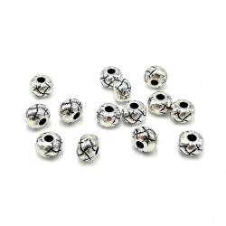 6x8 mm TESBİH ARA MALZEMESİ, ZAMAK DÖKÜM, BOYALI GÜMÜŞ KAPLAMA - 2