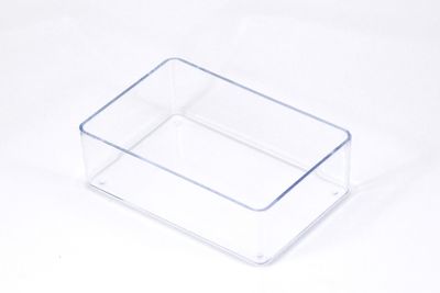 6x9 cm, YÜKSEKLİK : 3 cm, 5 ADET, KAPAKLI KÜP MALZEME KUTUSU, BONCUK KUTUSU, ŞEFFAF RENK - 2