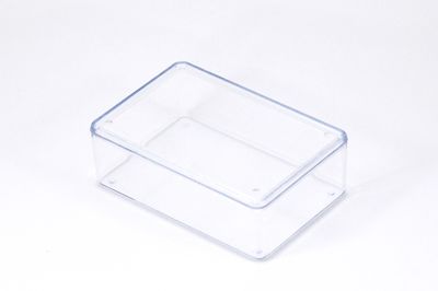6x9 cm, YÜKSEKLİK : 3 cm, 5 ADET, KAPAKLI KÜP MALZEME KUTUSU, BONCUK KUTUSU, ŞEFFAF RENK - 3