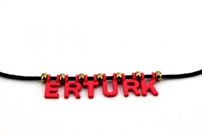 METAL KULPLU HARF, FUŞYA RENGİ - 3