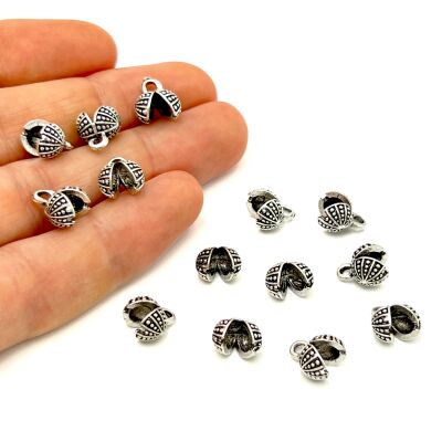 7 mm DÜĞÜM KAPAMA, ZAMAK DÖKÜM, BOYALI GÜMÜŞ KAPLAMA - 1