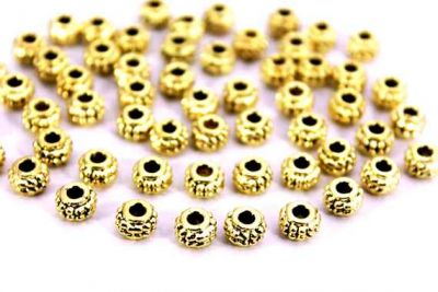 7 mm TESBİH ARA MALZEMESİ, ZAMAK DÖKÜM, SARI KAPLAMA - 2