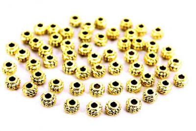 7 mm TESBİH ARA MALZEMESİ, ZAMAK DÖKÜM, SARI KAPLAMA - 3