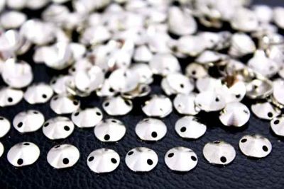 7 mm YUVARLAK İKİ DELİKLİ PUL, NİKEL KAPLAMA PİRİNÇ #610N - 2