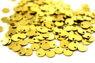 6 mm YUVARLAK TEK DELİK PUL, HAM PİRİNÇ #79H - 2