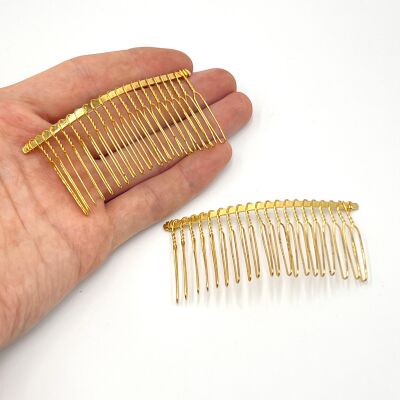 75 mm, 20 DİŞ TEL TARAK MODELİ, ALTIN KAPLAMA - 2