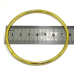 78 mm YUVARLAK AÇIK HALKA, DEMİR SARI KAPLAMALI - 2