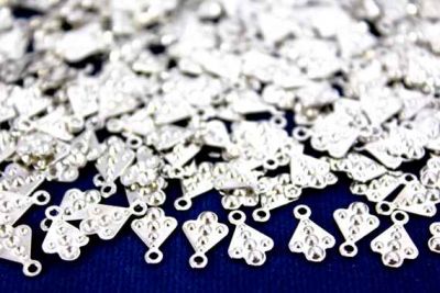 7x10 mm DESENLİ TEK DELİK PUL, NİKEL KAPLAMA PİRİNÇ #860N - 2