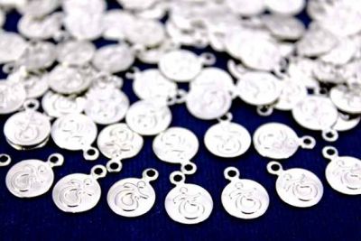 8 mm KULPLU TS LOGOSU, NİKEL KAPLAMA PİRİNÇ #1122N - 2