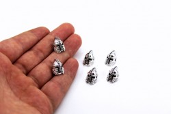 10x15 mm KURU KAFA ZİRCON TAŞ BİLEKLİK ve KOLYE AKSESUARI, NİKEL - Thumbnail