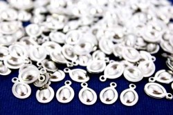 7x11 mm OVAL DESENLİ TEK DELİK PUL, NİKEL KAPLAMA PİRİNÇ #836N - ERTÜRK