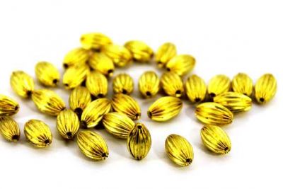 7x12 mm ÇİZGİLİ OVAL, HAM PRİNÇ #338H - 3