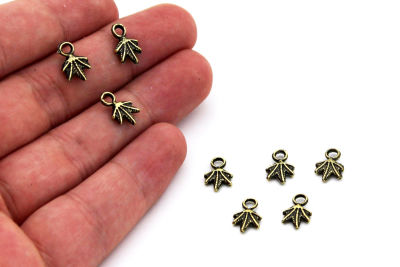 7x12 mm DESENLİ SALLANTI ZAMAK DÖKÜM, ANTİK SARI RENK - 2