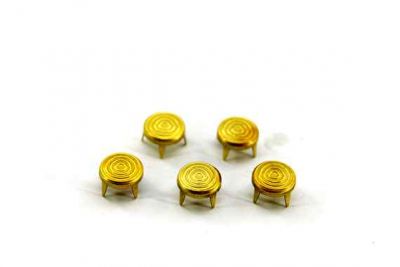 9 mm DESENLİ YUVARLAK TROK, HAM PİRİNÇ #478H - 2