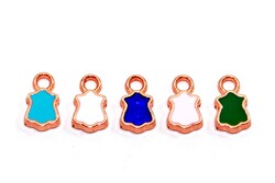 7x12 mm, MİNELİ KAFTAN DESENLİ TAKI APARATI, ROSE KAPLAMA, #M23R - ERTÜRK