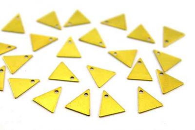 10x9 mm ÜÇGEN İKİ DELİK PUL, HAM PİRİNÇ #424H - 2