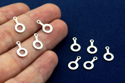 7x12 mm YUVARLAK DESENLİ PUL, HAM PİRİNÇ #1247N - 2