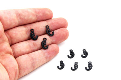 7x14 mm DESENLİ SALLANTI ZAMAK DÖKÜM, SİYAH RENK - 2