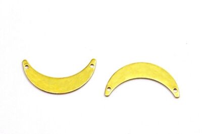 7x30 mm AY DESENLİ PUL, HAM PİRİNÇ #1832H - 2