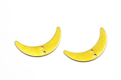 7x30 mm AY DESENLİ PUL, HAM PİRİNÇ #1833H - 2