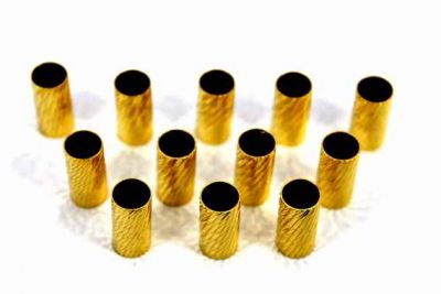 8x15 mm YUVARLAK DESENLİ BORU, HAM PİRİNÇ #1191H - 2