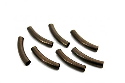 7x40 mm YUVARLAK KAVİSLİ BORU, ANTİK SARI KAPLAMA PİRİNÇ #1147AS - 2
