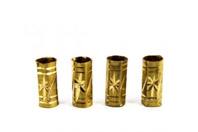 6x15 mm YUVARLAK DESENLİ DÜZ BORU, HAM PİRİNÇ #1192H - 2