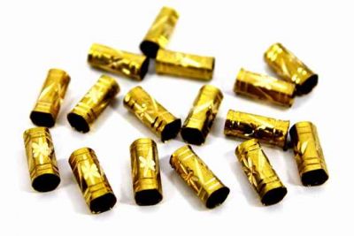 6x15 mm YUVARLAK DESENLİ DÜZ BORU, HAM PİRİNÇ #1192H - 3