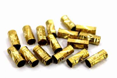 6x15 mm YUVARLAK DESENLİ DÜZ BORU, HAM PİRİNÇ #1192H - 4