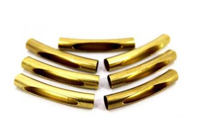7x40 mm YUVARLAK YARIK KAVİSLİ BORU, HAM PİRİNÇ #1173H - 2