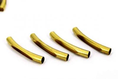7x50 mm YUVARLAK YARIK KAVİSLİ BORU, HAM PİRİNÇ #1172H - 2