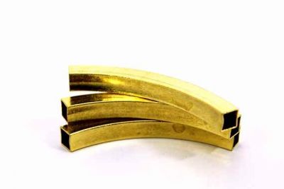 7x7x50 mm KARE KAVİSLİ BORU, HAM PİRİNÇ #1153H - 3
