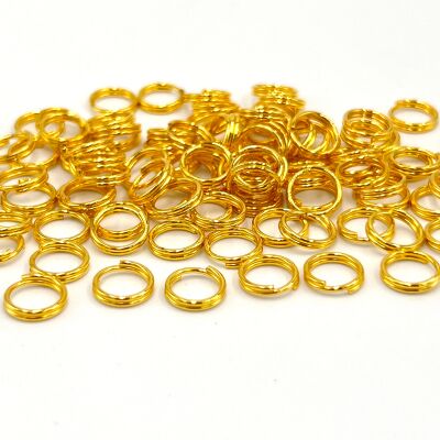 8 mm ÇİFT TURLU HALKA, SARI KAPLAMA, DEMİR - 2