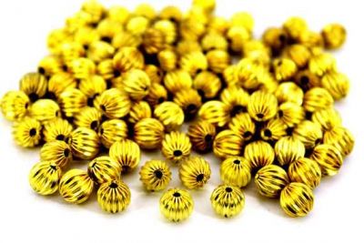 8 mm ÇİZGİLİ YUVARLAK MİSKET, HAM PRİNÇ #336H - 2