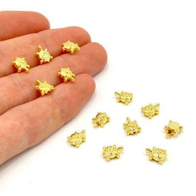 6 mm, DESENLİ KAPLUMBAĞA DESENLİ BİLEKLİK ARA APARATI, ZAMAK LAK KAPLAMA - 1